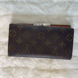 Louis Vuitton Authentic Monogram French Kisslock Purse